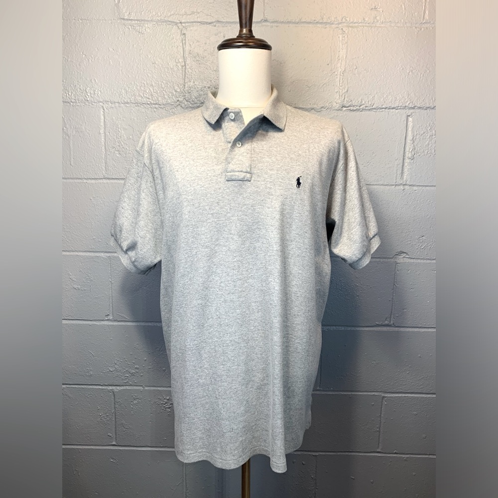 Polo Ralph Lauren Cotton Collared Short Sleeve Polo Shirt Gray Men's‎ Size XXL